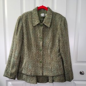 Emma James multi colored green suit - size 18
